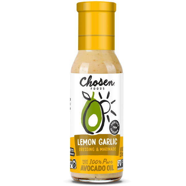 Lemon Garlic Avocado Oil Dressing Keto Friendly 8 oz