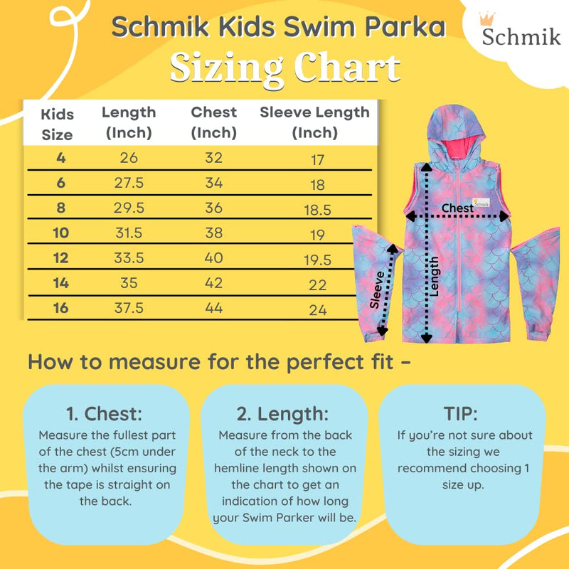 Schmik Unisex Swim Parka Inc Swim Bag Warm Change Coat Girls Boys & Kids