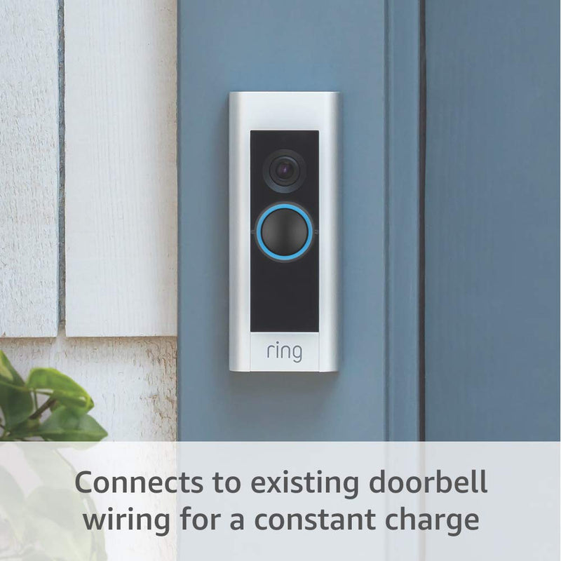 Ring Video Doorbell Pro with HD Video and Motion Alerts - Satin Nickel