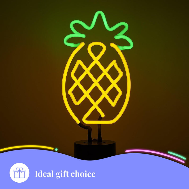 Amped & Co Pineapple Neon Desk Light 6 X 17 Inch Led Neon Decoration