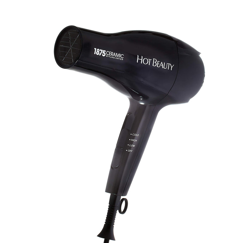 1875W Ceramic Hair Dryer with 2 Attachments Adjustable Heat & Speed Settings