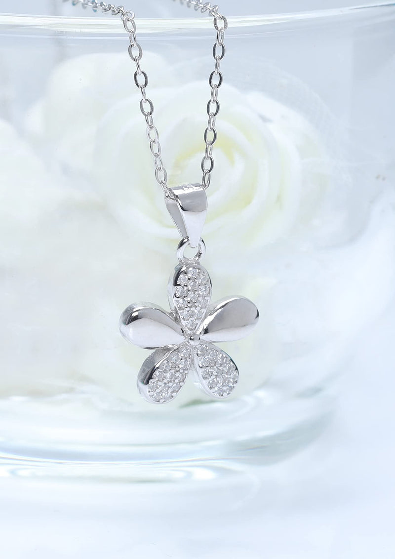 Giva Hypoallergenic 925 Sterling Silver Flower Pendant With Link Chain