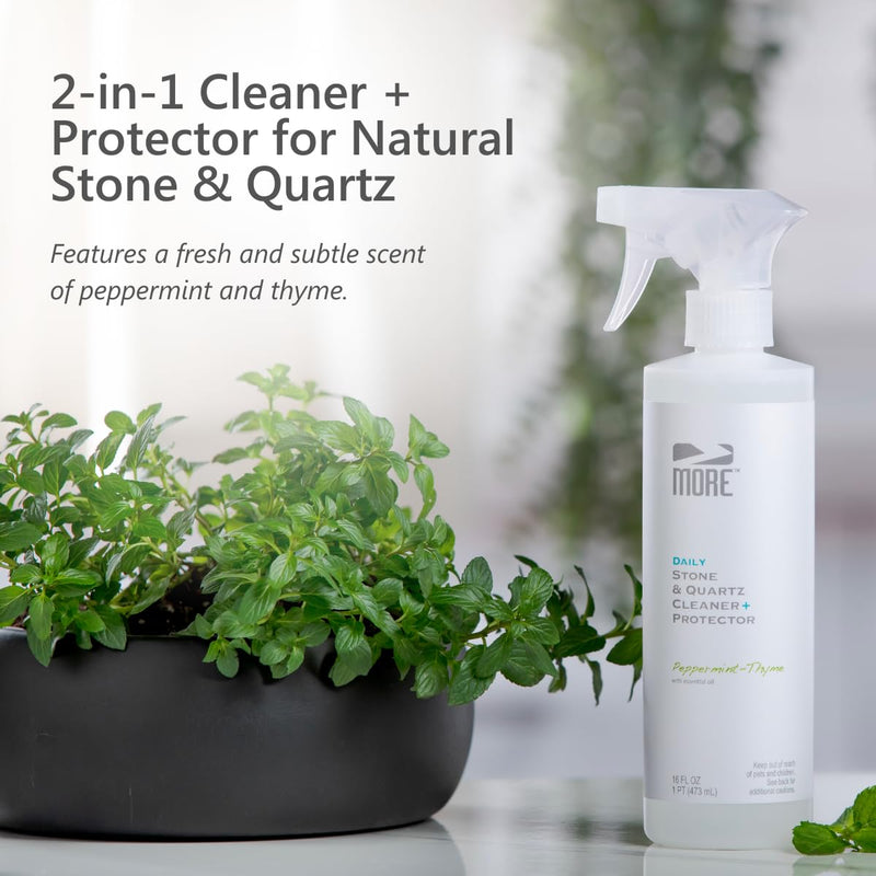 MORE Stone & Quartz Cleaner Protector Peppermint Thyme Scent 16oz