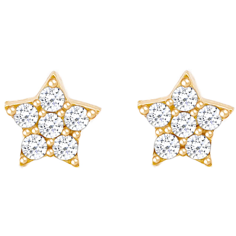 Giva 925 Sterling Silver Hypoallergenic 18k Gold Plated Stud Earrings