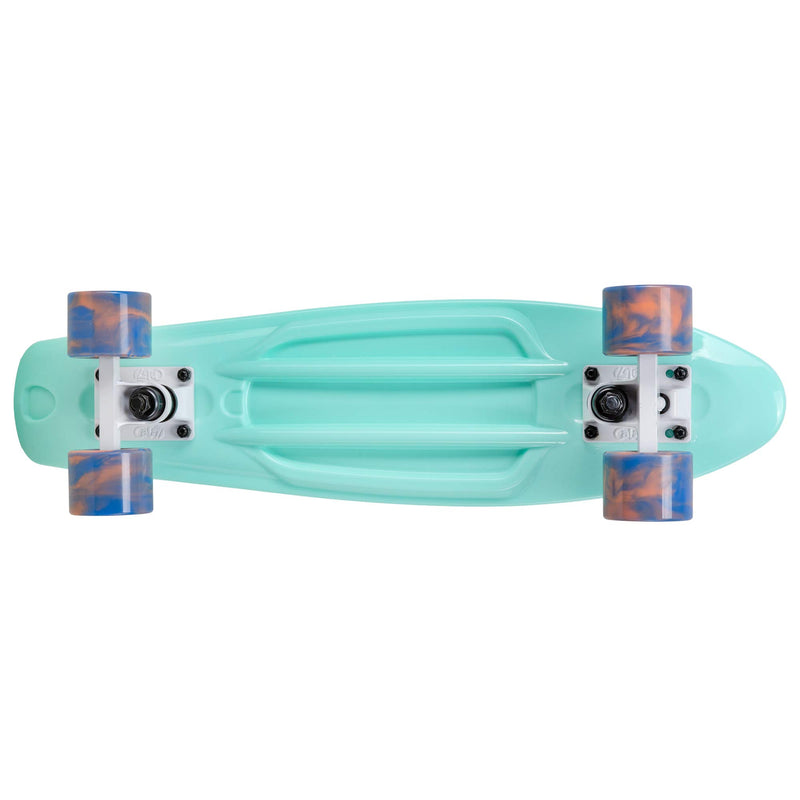 Cal 7 Mini Cruiser Skateboard with Swirl Wheels - 22.5 Inch