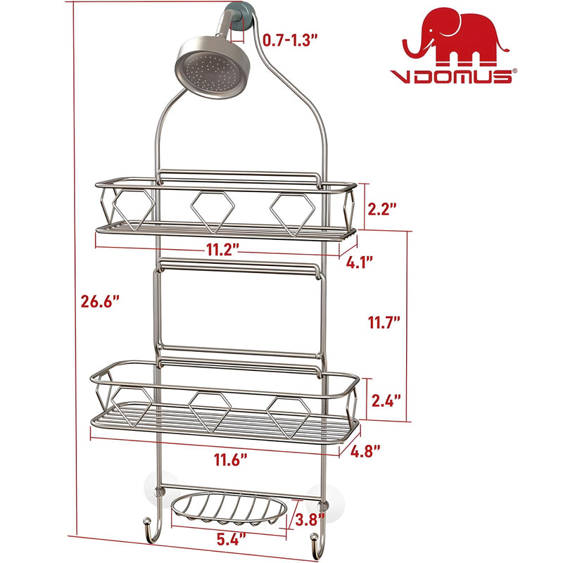 Vdomus 3 Tier Hanging Shower Caddy Organizer Rack Soap Holder 11.6”x 5”x24.2”