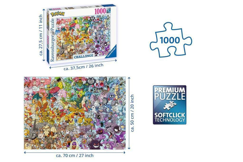 Ravensburger 1000 Piece Pokémon Challenge Jigsaw Puzzle For Ages 12+