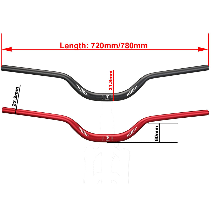 Rmiott 720mm MTB Handlebar Riser - Aluminum Alloy