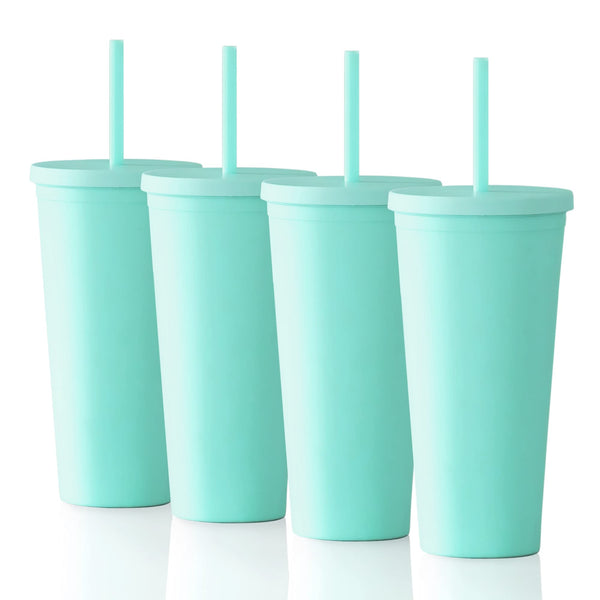 Strata Cups Acrylic Tumbler Set 22 Oz Pack of 4 Pastel Colors