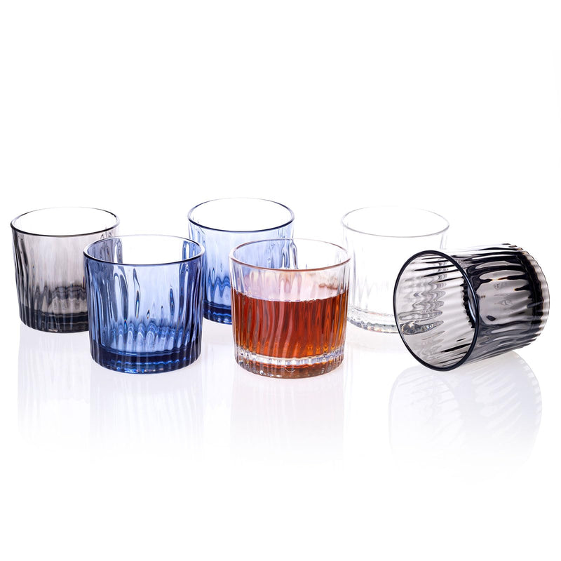 Unbreakable Plastic Whiskey Glasses Set of 4, 10oz, BPA Free