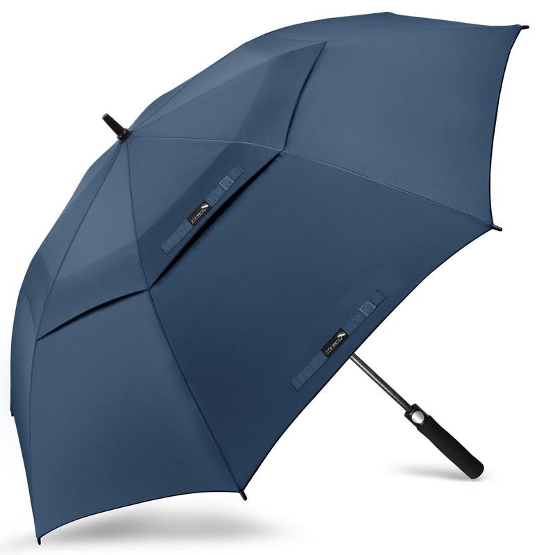 Zomake 62 Inch Windproof Golf Umbrella with Double Canopy - Navy