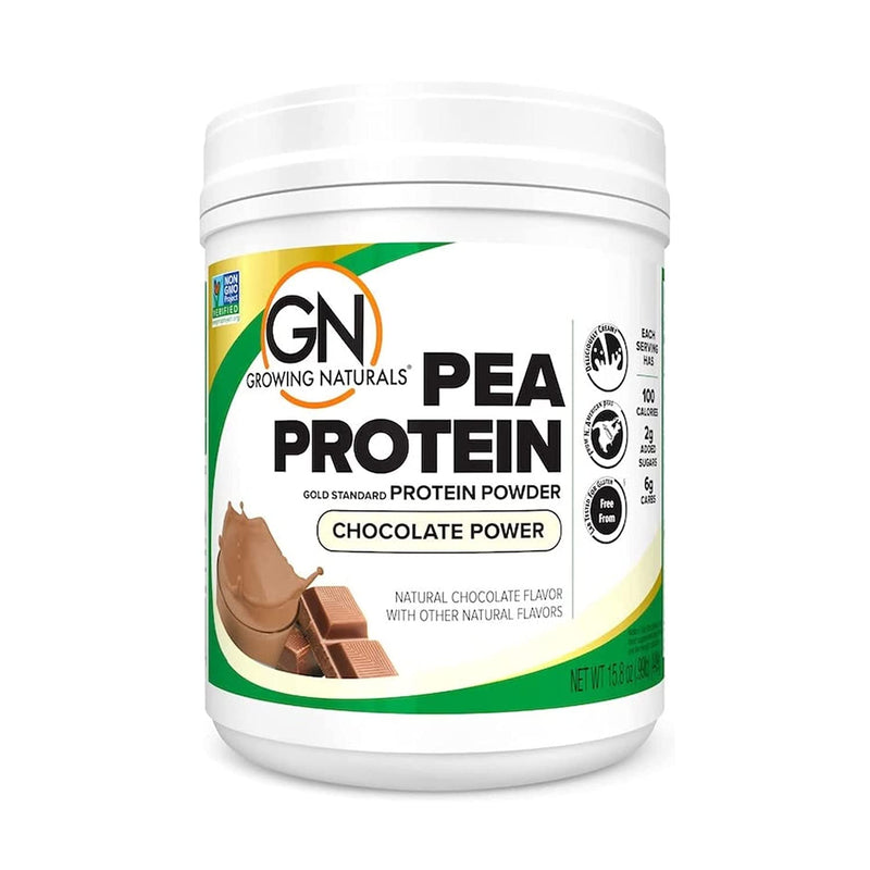 Growing Naturals Chocolate Pea Protein Powder 15.8 Ounce