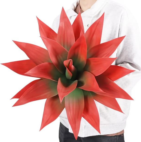 Velener Red Artificial Realistic faux Agave Plant for Home Decor