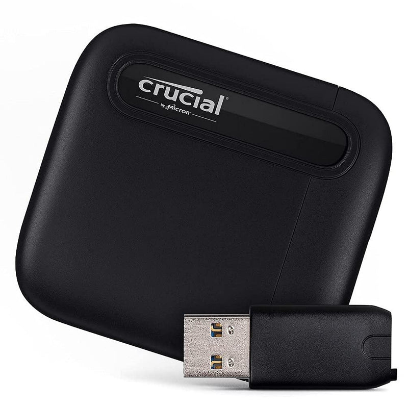 Crucial X6 1TB Portable SSD with USB-A Adapter - Up to 800MB/s