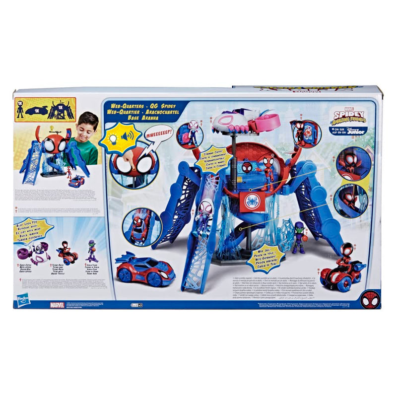 Spidey and Friends Web-Quarters Playset for Kids Ages 3 and Up