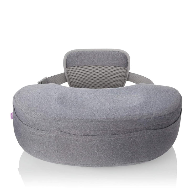 Adjustable Grey Nursing Pillow with Back Support for Comfort