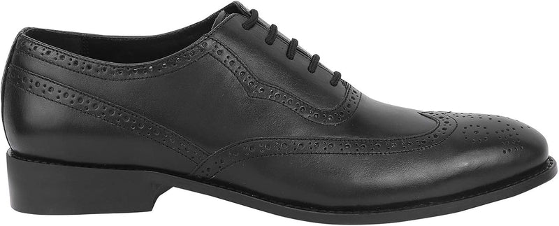 Men's Black Burnished Oxford Dress Shoes - Size 8