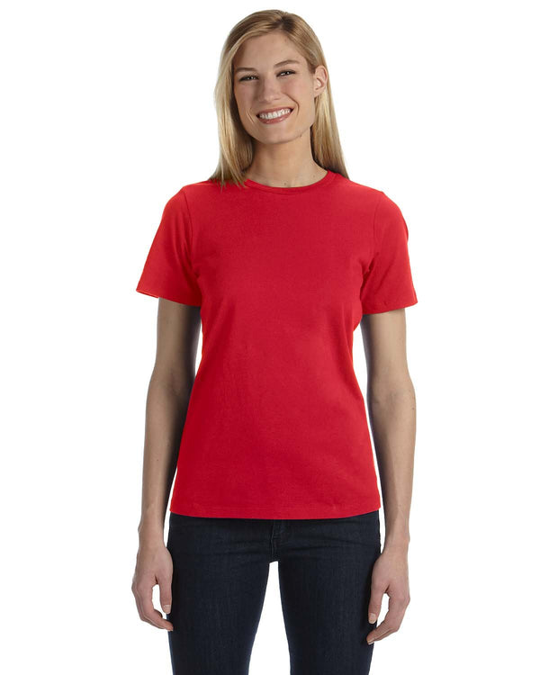 Bella Canvas Ladies Relaxed Short Sleeve T-Shirt Red Small