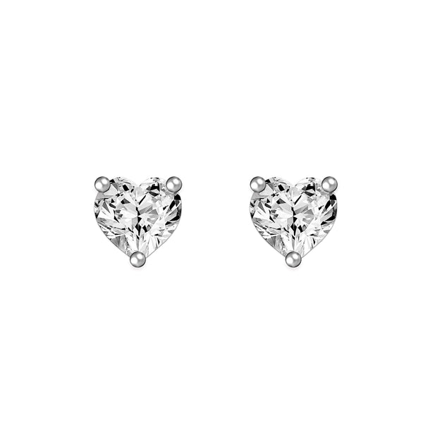 Giva 925 Sterling Silver Earrings for Women Stone Heart Stud Earrings 7x8 Mm