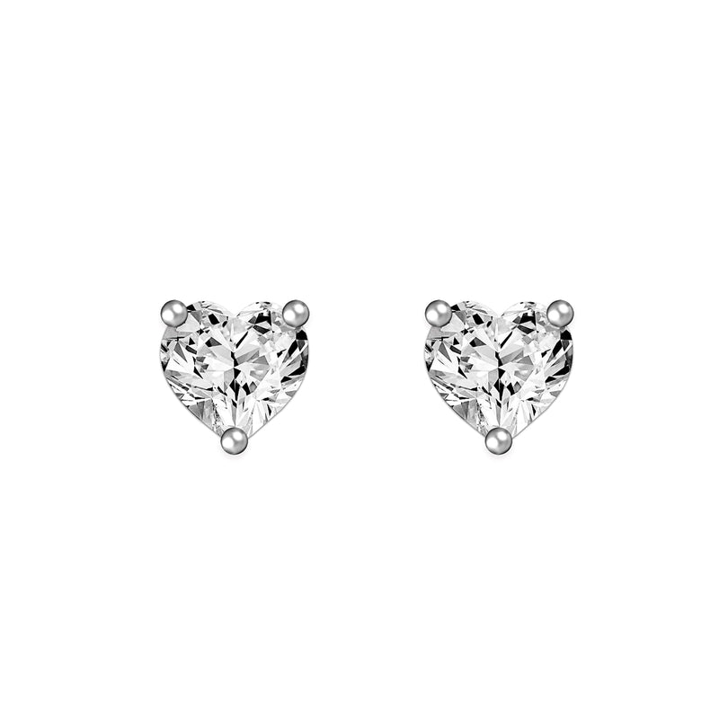 Giva 925 Sterling Silver Earrings for Women Stone Heart Stud Earrings 7x8 Mm