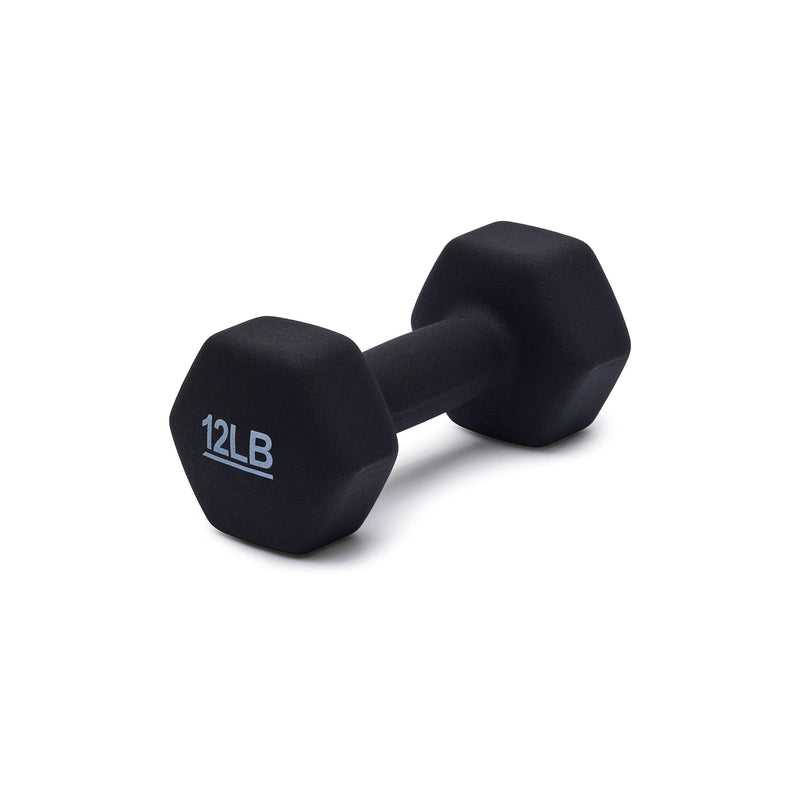 Amazon Basics 12 lb Neoprene Dumbbell Set - Black