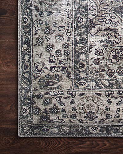 Loloi Layla Accent Rug 2" X 5" Taupestone Vintage Durable Low Pile Easy Clean