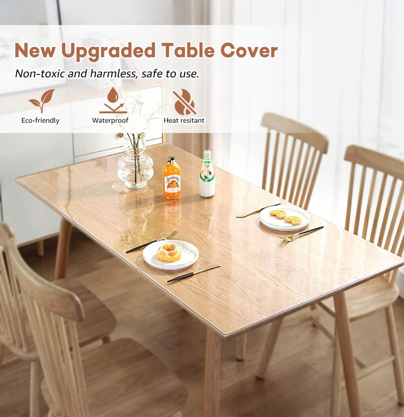 Clear PVC Table Protector 30x72 Inch Waterproof Cover