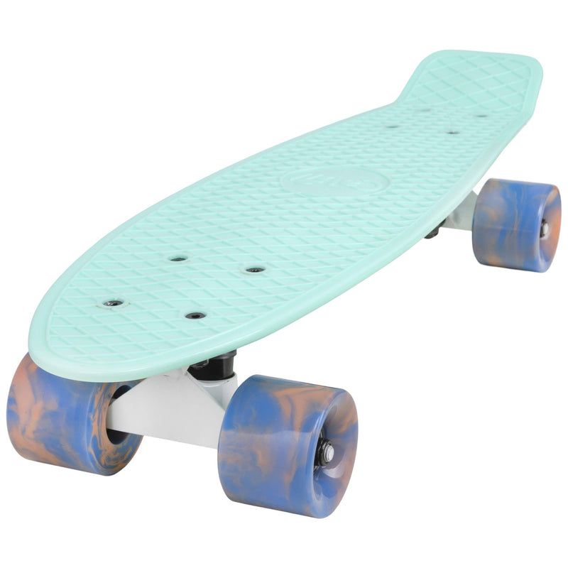 Cal 7 Mini Cruiser Skateboard with Swirl Wheels - 22.5 Inch