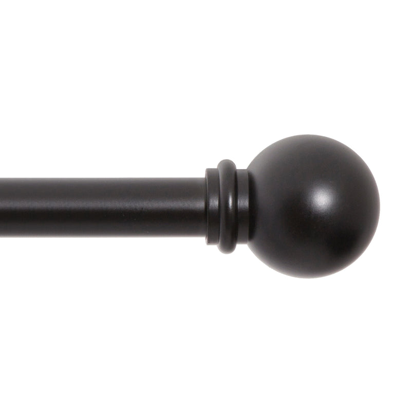 Kenney Chelsea Adjustable Black Curtain Rod 48-86 Inch