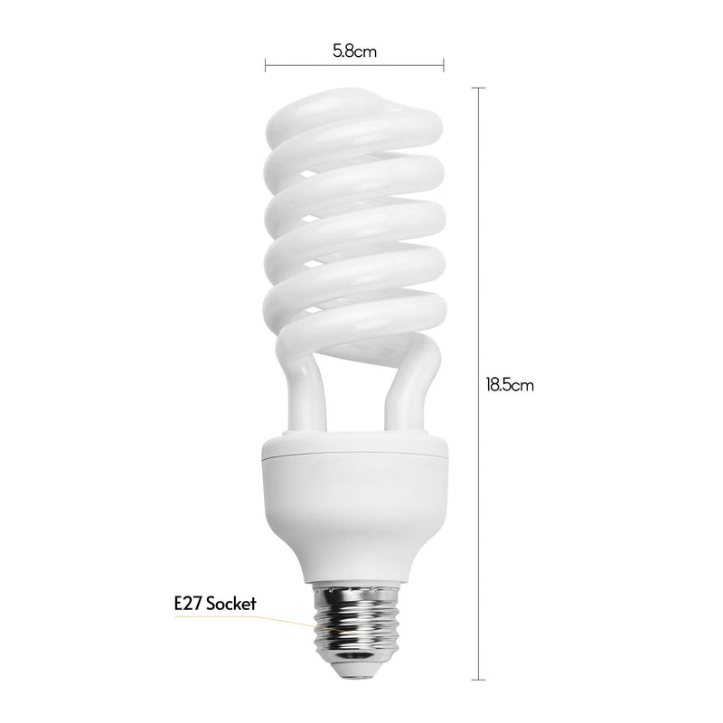 Andoer 45w Spiral Fluorescent Light Bulb 5500k Daylight E27 Socket Studio