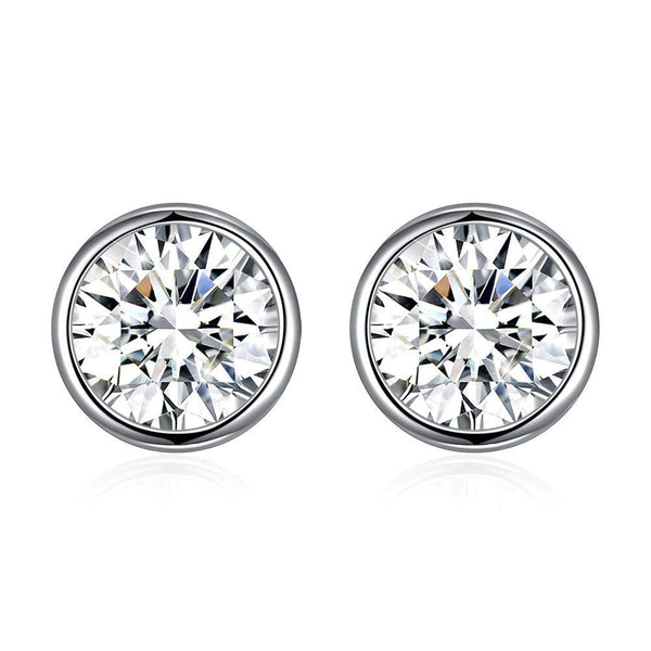 GIVA 925 Sterling Silver Shine Zircon Earrings Studs for Women & Girls With Certificate