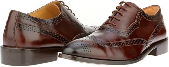 Men's Brown Wingtip Oxford Dress Shoes - Size 13