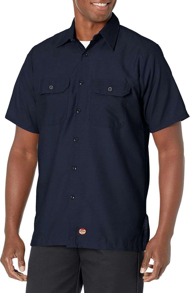 Red Kap Men's Rip Stop Work Shirt - Large Navy