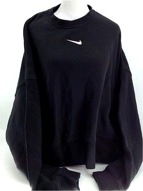 Nike Womens Pullover Fit Pull On Fashion Hoodie Color Black Size Large