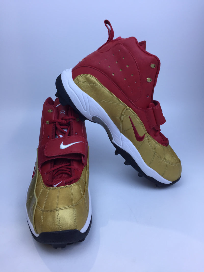 NIKE AIR PRO SHARK STOVE PF GYM RED METALLIC GOLD SIZE 15