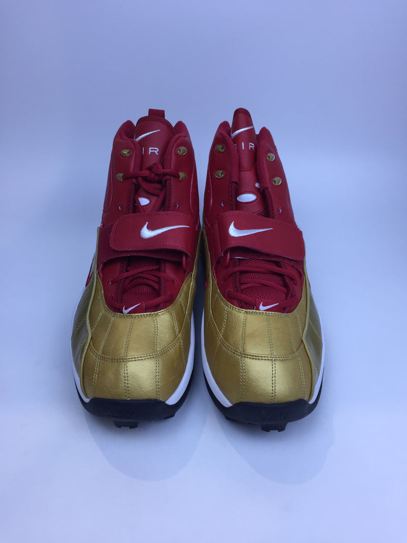 NIKE AIR PRO SHARK STOVE PF GYM RED METALLIC GOLD SIZE 16