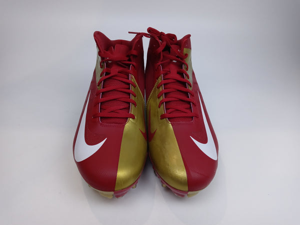 Nike Men Size 13 Color Red Gold Sport Cleat Vapor Talon Elite 3 4 Pair of Shoes
