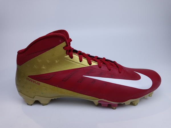 Nike Men Size 14 Color Red Gold Sport Cleat Vapor Talon Elite  3 4 Pair of Shoes
