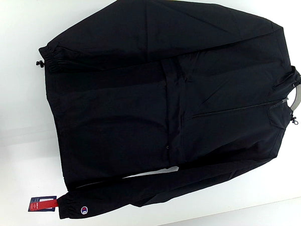 Champion Mens Jacket Regular Zipper Rain Jacket Color Black Size Small