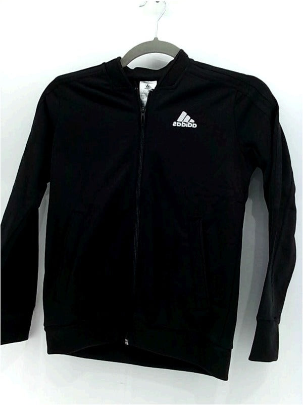 Adidas Boys Jacket Zipper Jacket Color Black Size Small