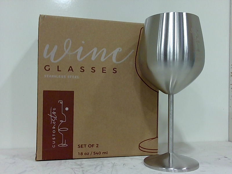 Stainless Steel Wine Glasses Set - 18 oz