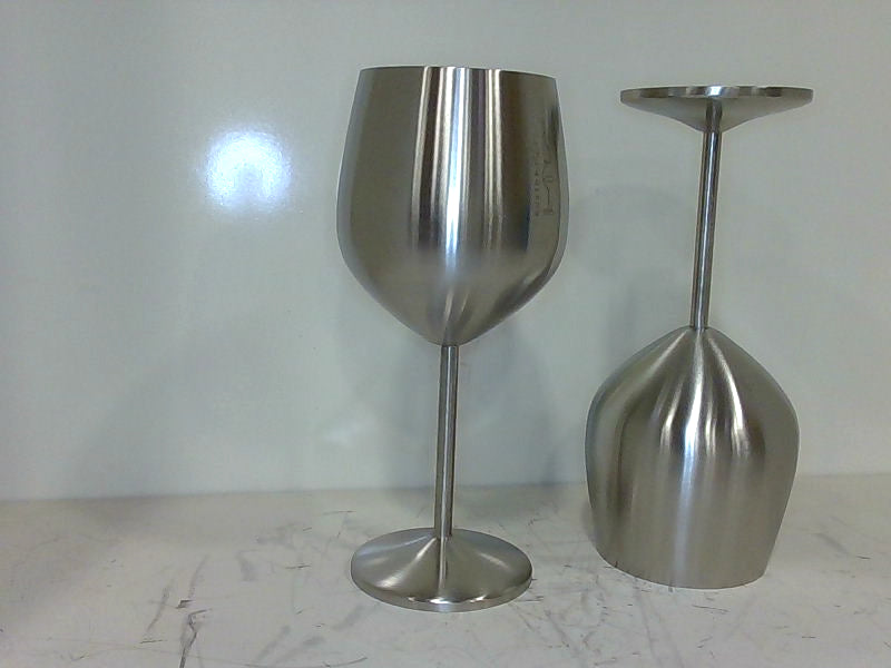 Stainless Steel Wine Glasses Set - 18 oz