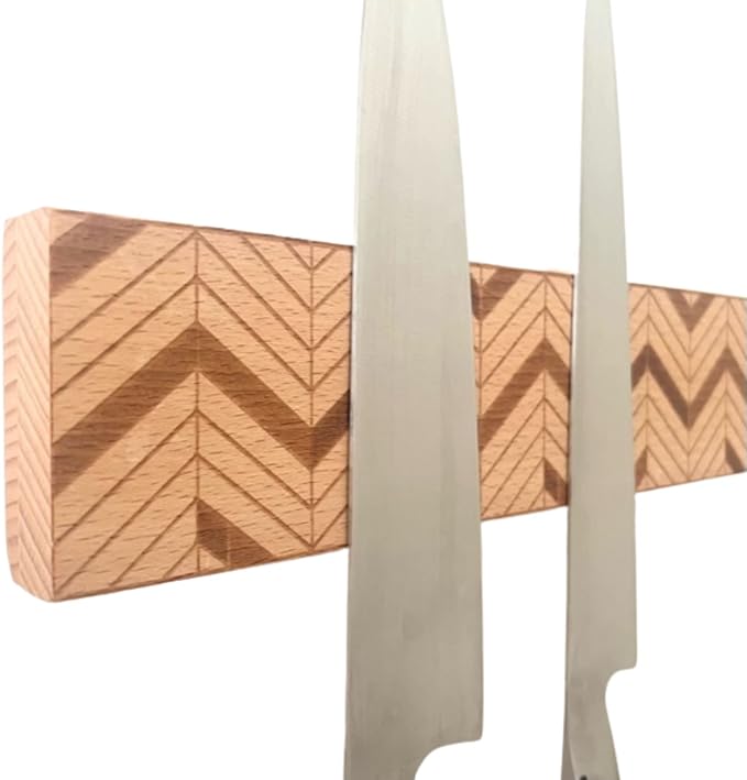Magnetic Knife Strip or Holder Wood Knife Rack or Knife Bar