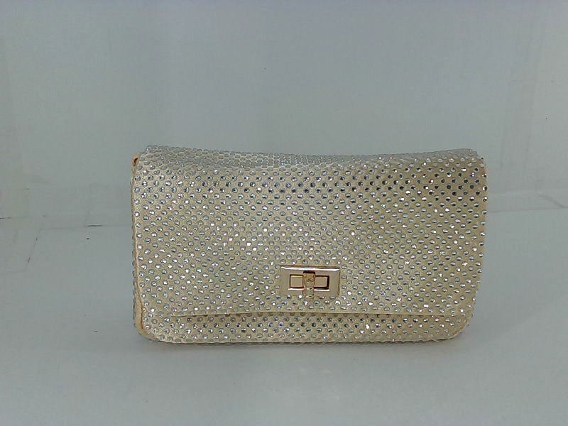 Dexmay Light Gold Rhinestone Evening Purse - Small