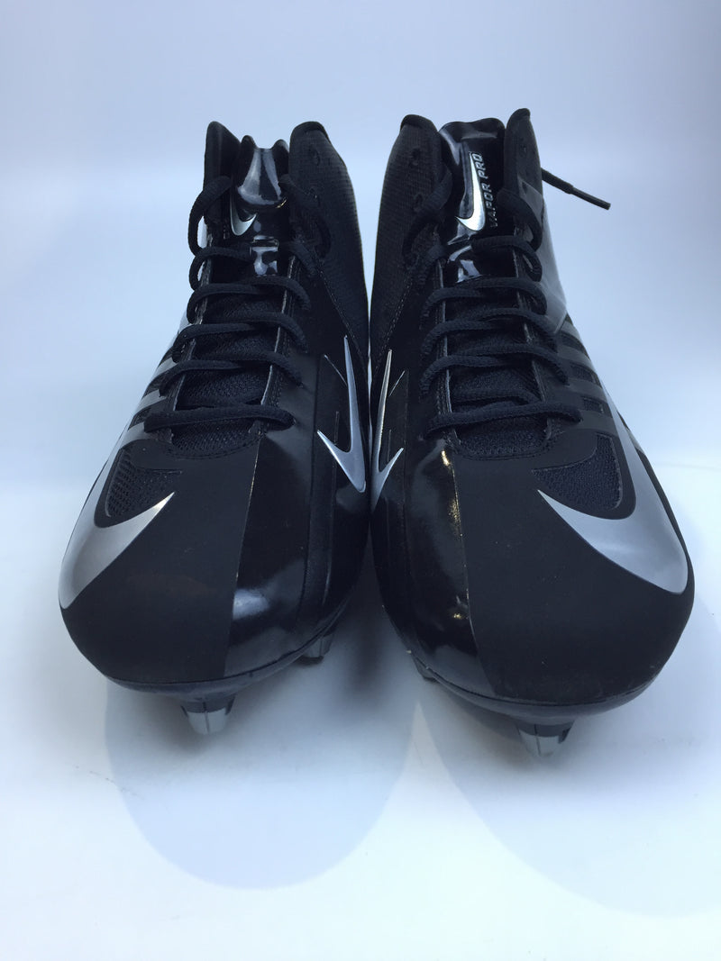 NIKE VAPOR PRO 3/4 D METALLIC SILVER BLACK SIZE 13.5