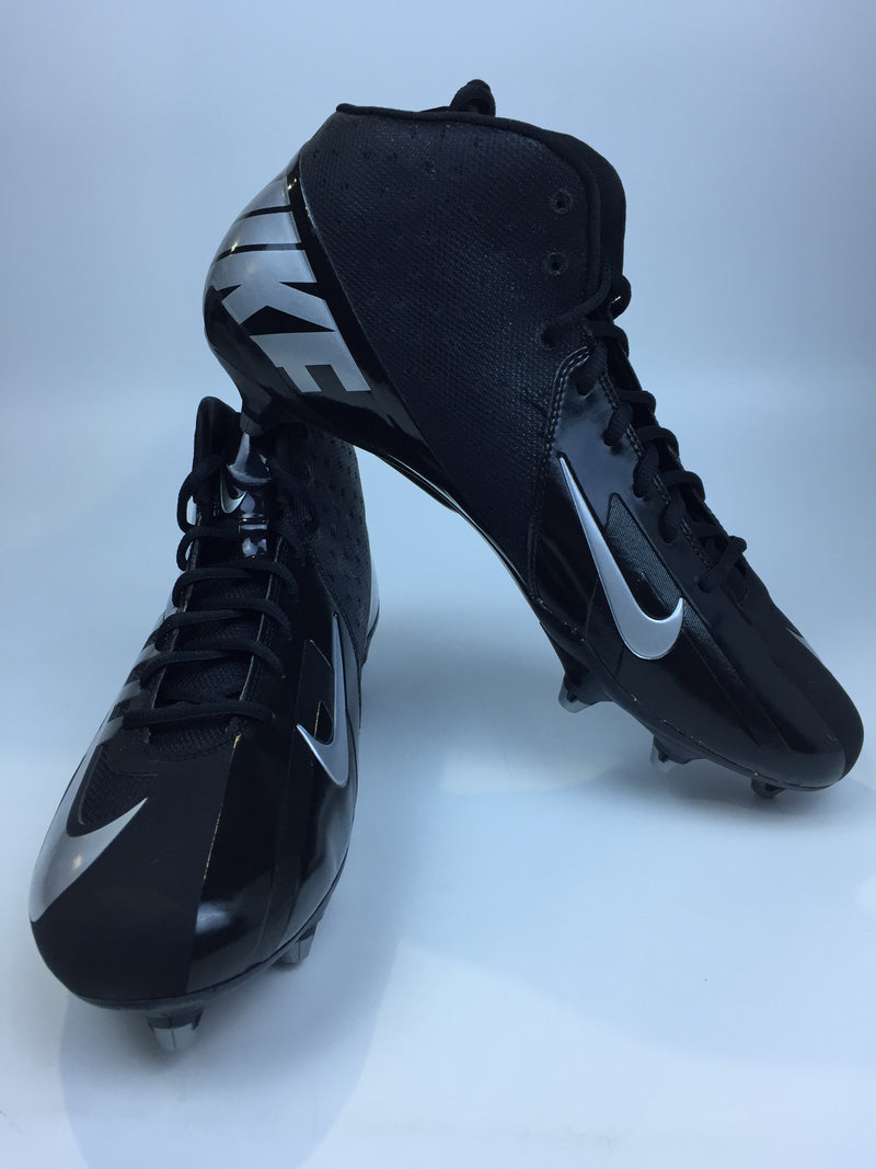 NIKE VAPOR PRO 3/4 D METALLIC SILVER BLACK SIZE 13.5