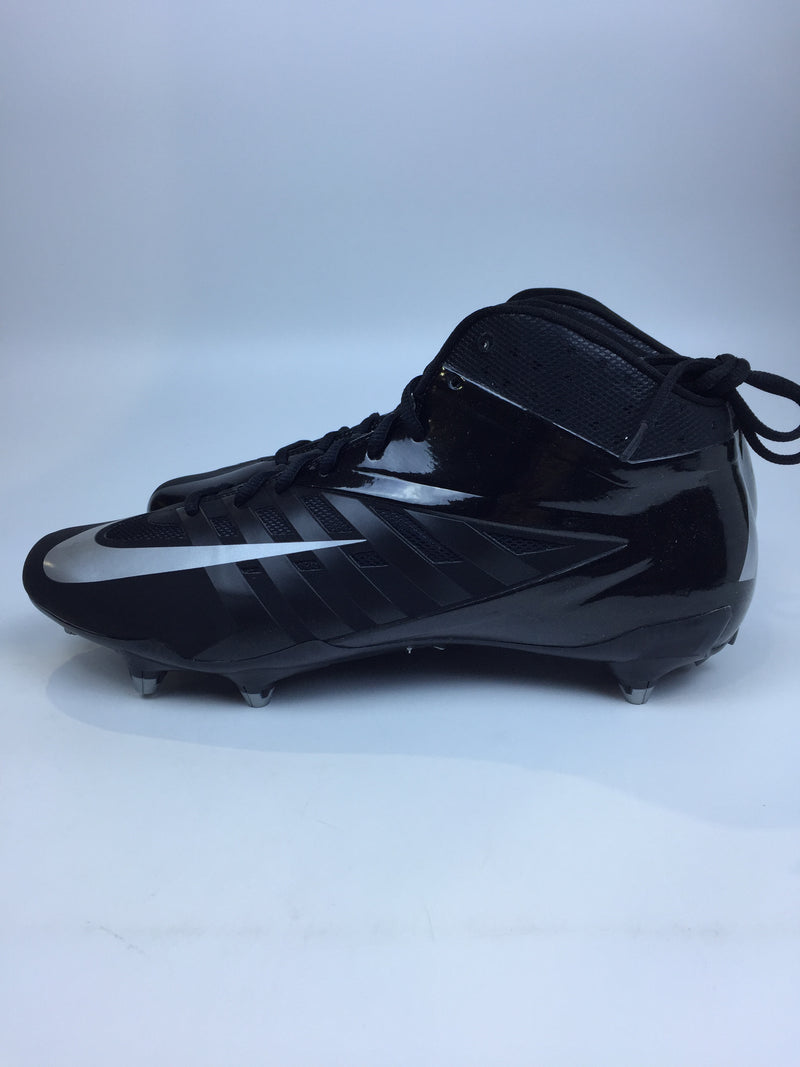 NIKE VAPOR PRO 3/4 D METALLIC SILVER BLACK SIZE 13.5