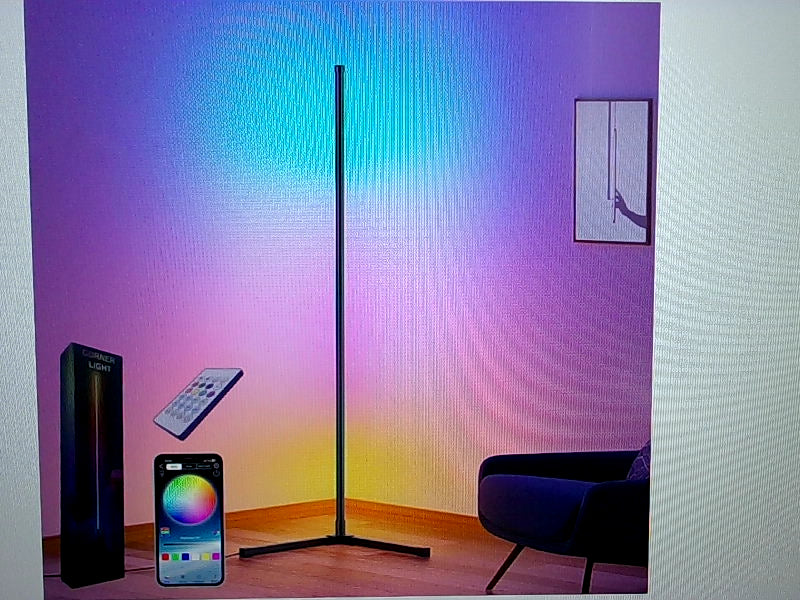 SOTIPEVS LED Corner Floor Lamp for Home Decor