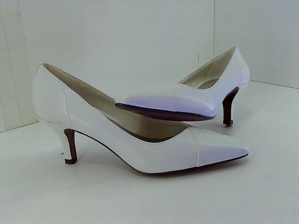 Easy Street Womens Pointed Toe Slingback Heels Color White Size 5