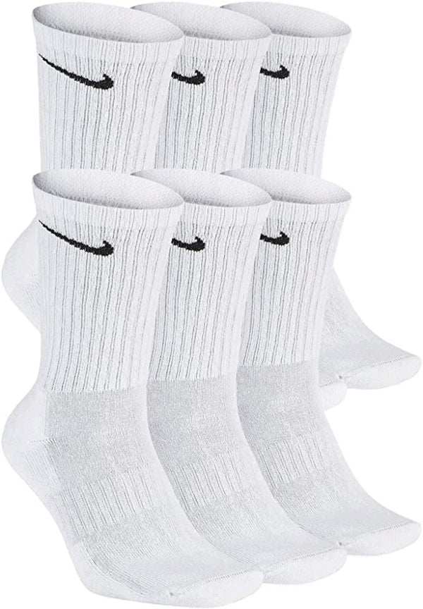 Nike Everyday Plus Cushion Crew Training Socks (6 Pair) Nksx6897 065 Large Everyday White Color Everyday White Size 3X-Large